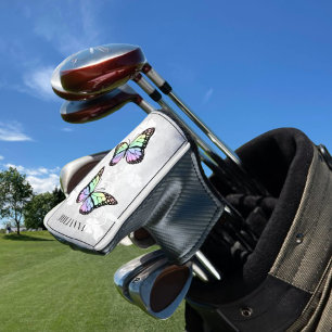 Rainbow Butterfly Floral Golf Head Cover