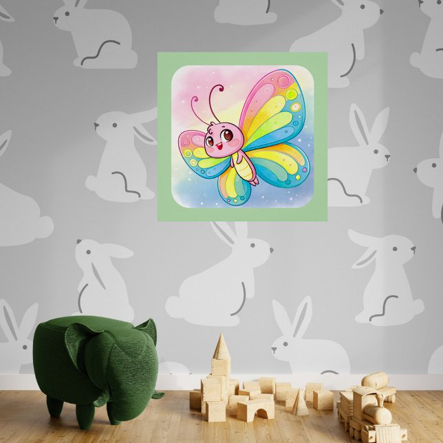 Rainbow Butterfly Glossy Poster (Creator Uploaded)
