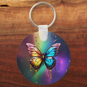 Rainbow Butterfly Keychain