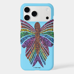 Rainbow Butterfly (light blue) - iPhone Case