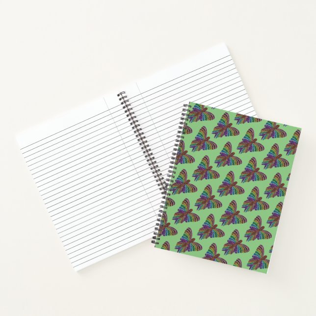 Rainbow Butterfly (light green) - Notebook (Inside)