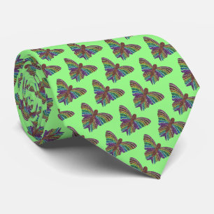 Rainbow Butterfly (light green) - Tie