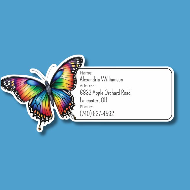 Rainbow Butterfly Luggage ID  (Creator Uploaded)