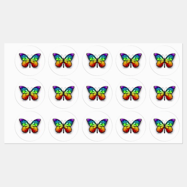 Rainbow butterfly Monarch (Sheet)