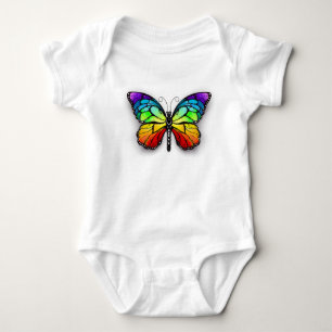 Rainbow butterfly Monarch Baby Bodysuit