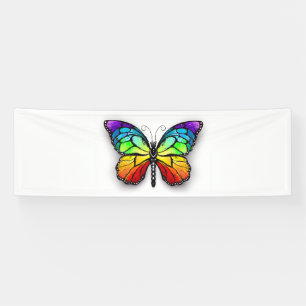 Rainbow butterfly Monarch Banner