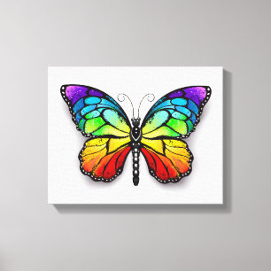 Rainbow butterfly Monarch Canvas Print