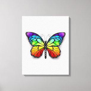 Rainbow butterfly Monarch Canvas Print