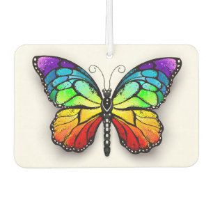 Rainbow butterfly Monarch Car Air Freshener
