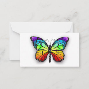 Rainbow butterfly Monarch Card