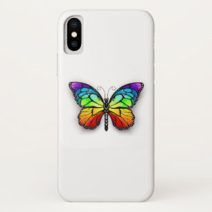Rainbow butterfly Monarch iPhone X Case