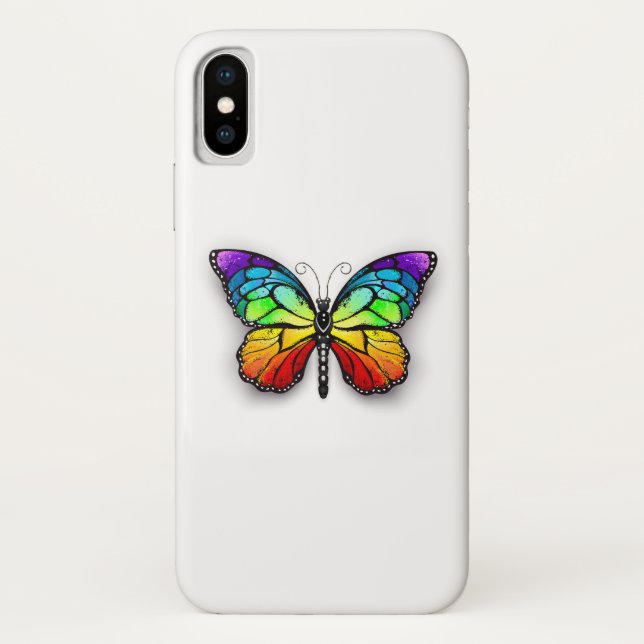 Rainbow butterfly Monarch Case-Mate iPhone Case (Back)