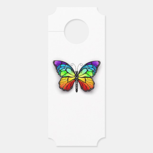 Rainbow butterfly Monarch Door Hanger (Front)