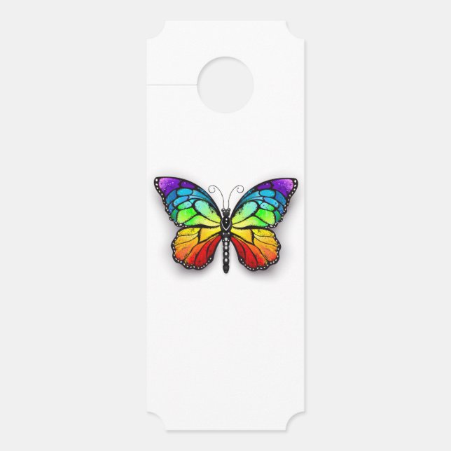Rainbow butterfly Monarch Door Hanger (Front)