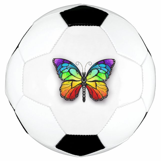 Rainbow butterfly Monarch Football (Front)