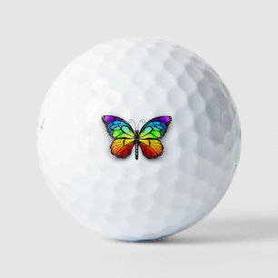 Rainbow butterfly Monarch Golf Balls