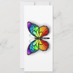 Rainbow butterfly Monarch Holiday Card