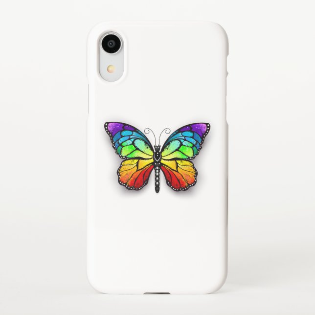 Rainbow butterfly Monarch iPhone Case (Back)