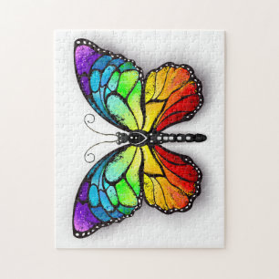 Rainbow butterfly Monarch Jigsaw Puzzle