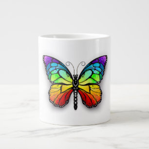 Rainbow butterfly Monarch Large Coffee Mug