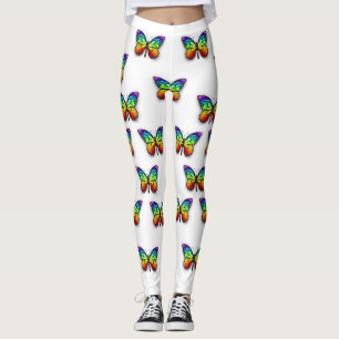 Rainbow butterfly Monarch Leggings