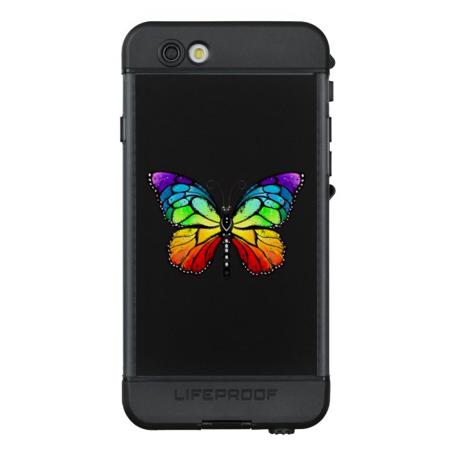 Rainbow butterfly Monarch LifeProof iPhone Case (Back)