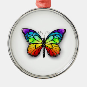 Rainbow butterfly Monarch Metal Tree Decoration