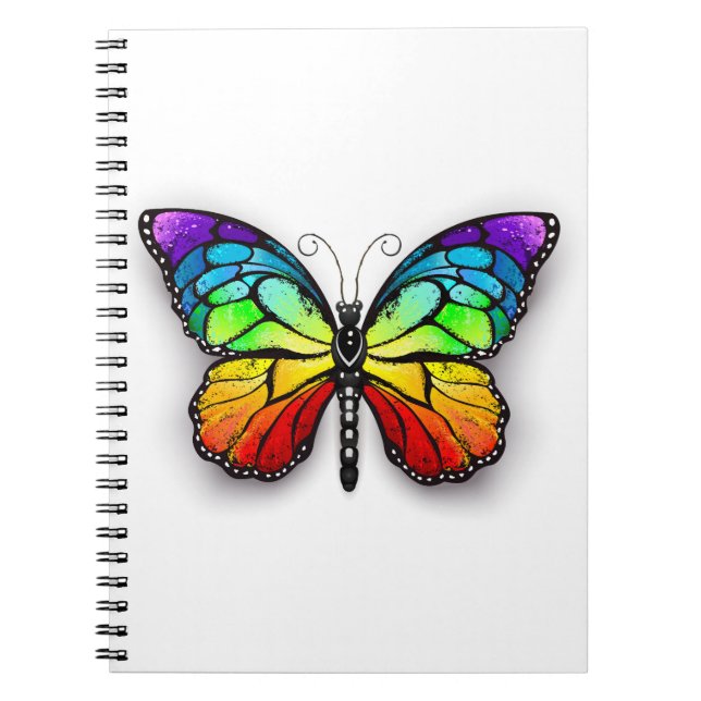 Rainbow butterfly Monarch Notebook (Front)