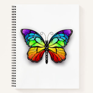 Rainbow butterfly Monarch Notebook