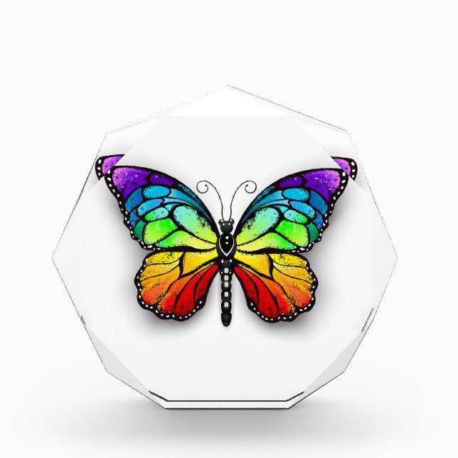 Rainbow butterfly Monarch Photo Block (Front)