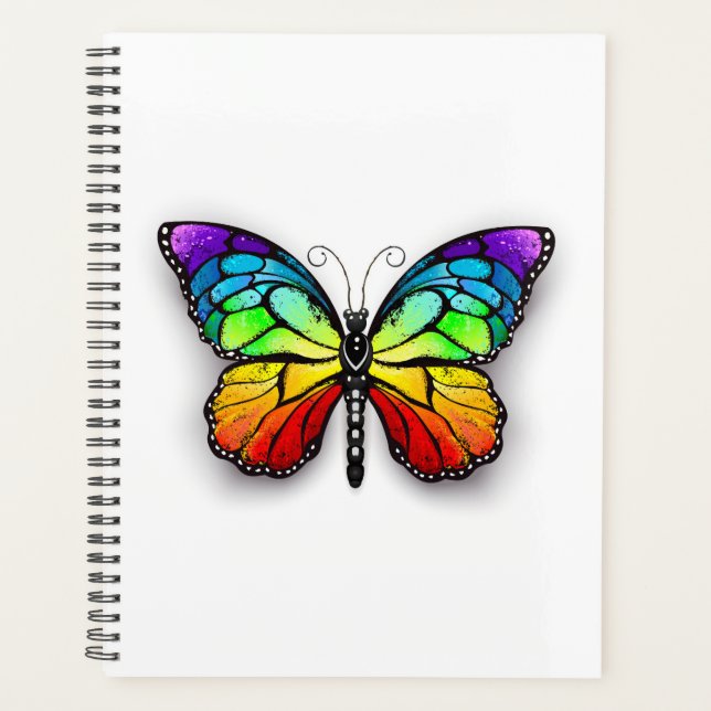 Rainbow butterfly Monarch Planner (Front)