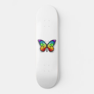 Rainbow butterfly Monarch Skateboard