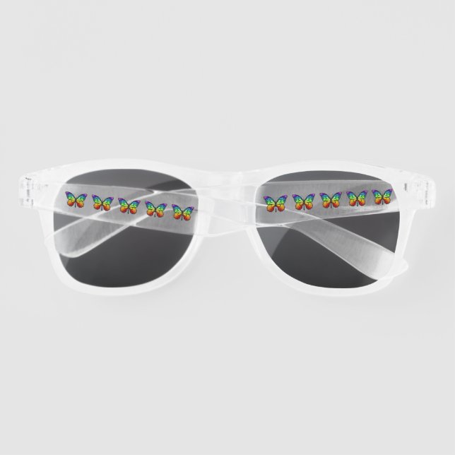 Rainbow butterfly Monarch Sunglasses (Back)
