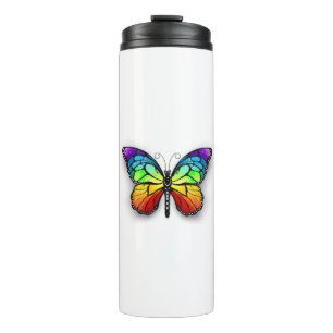 Rainbow butterfly Monarch Thermal Tumbler