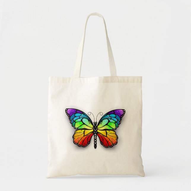 Rainbow butterfly Monarch Tote Bag (Front)