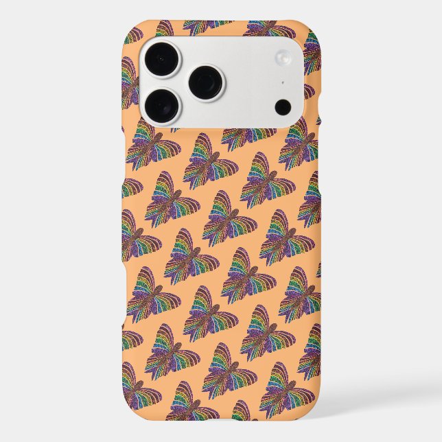 Rainbow Butterfly (orange) - iPhone Case (Back)