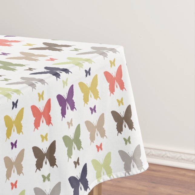 Rainbow Butterfly Pattern Tablecloth (In Situ)