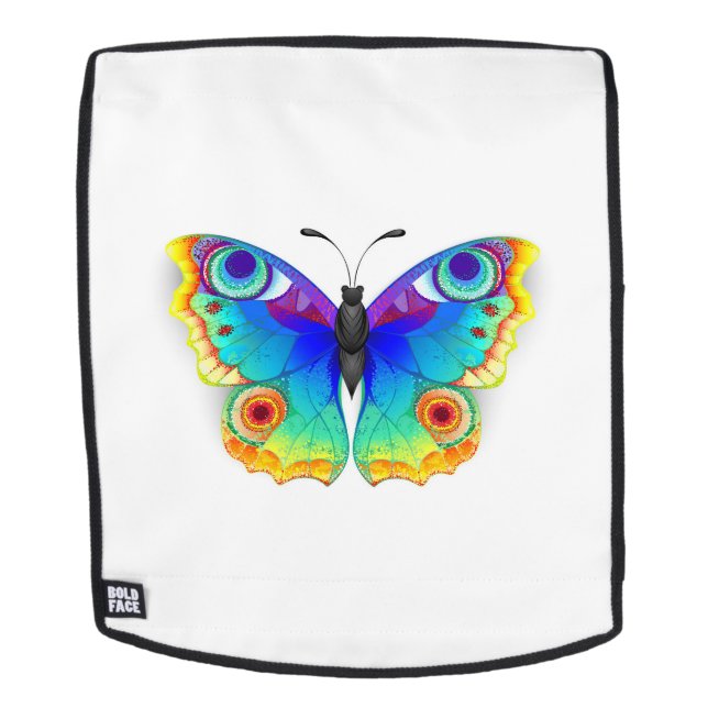 Rainbow Butterfly Peacock Eye Backpack (Removable Face)