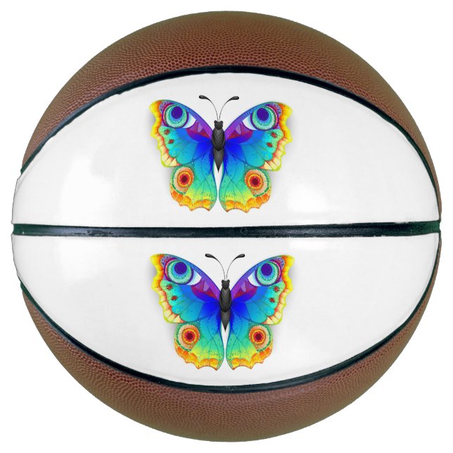 Rainbow Butterfly Peacock Eye Basketball (Front)
