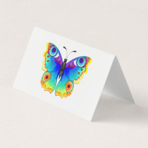 Rainbow Butterfly Peacock Eye Business Card