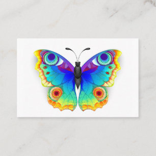 Rainbow Butterfly Peacock Eye Business Card