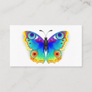 Rainbow Butterfly Peacock Eye Business Card