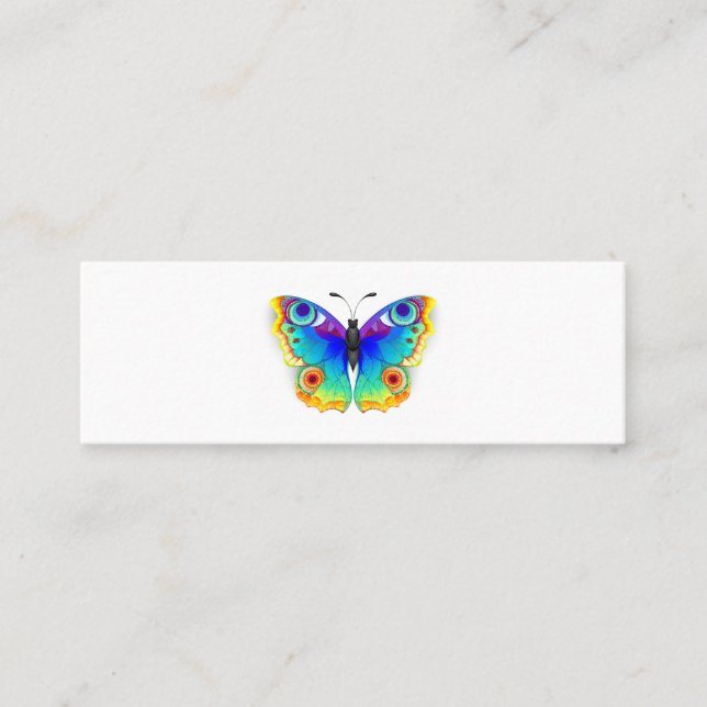 Rainbow Butterfly Peacock Eye Calling Card (Front)