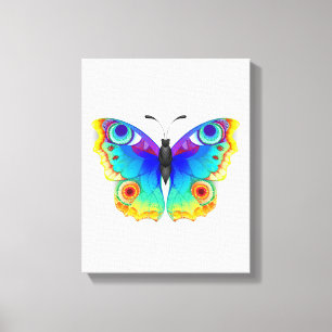 Rainbow Butterfly Peacock Eye Canvas Print