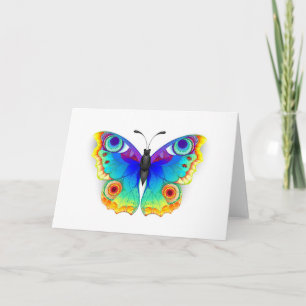 Rainbow Butterfly Peacock Eye Card