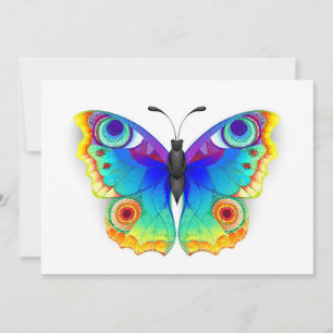 Rainbow Butterfly Peacock Eye Card