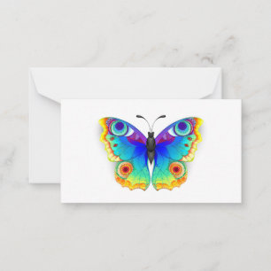 Rainbow Butterfly Peacock Eye Card
