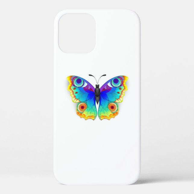 Rainbow Butterfly Peacock Eye Case-Mate iPhone Case (Back)