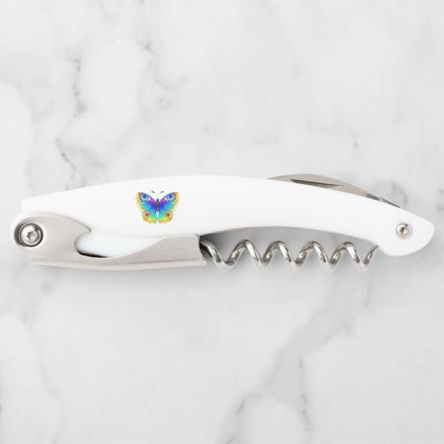 Rainbow Butterfly Peacock Eye Corkscrew (Front)