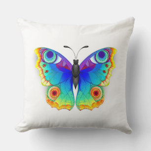 Rainbow Butterfly Peacock Eye Cushion
